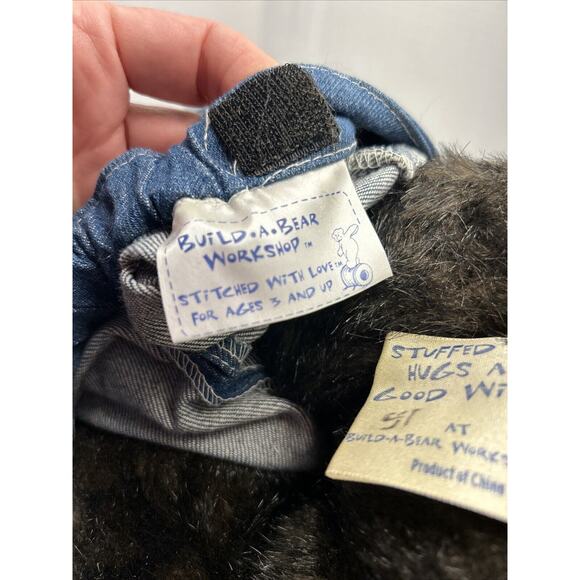 VTG Build A Bear Cub Med Size 19" Brown Plush Overalls Bandana NO BAB 0n Paws - Picture 5 of 9